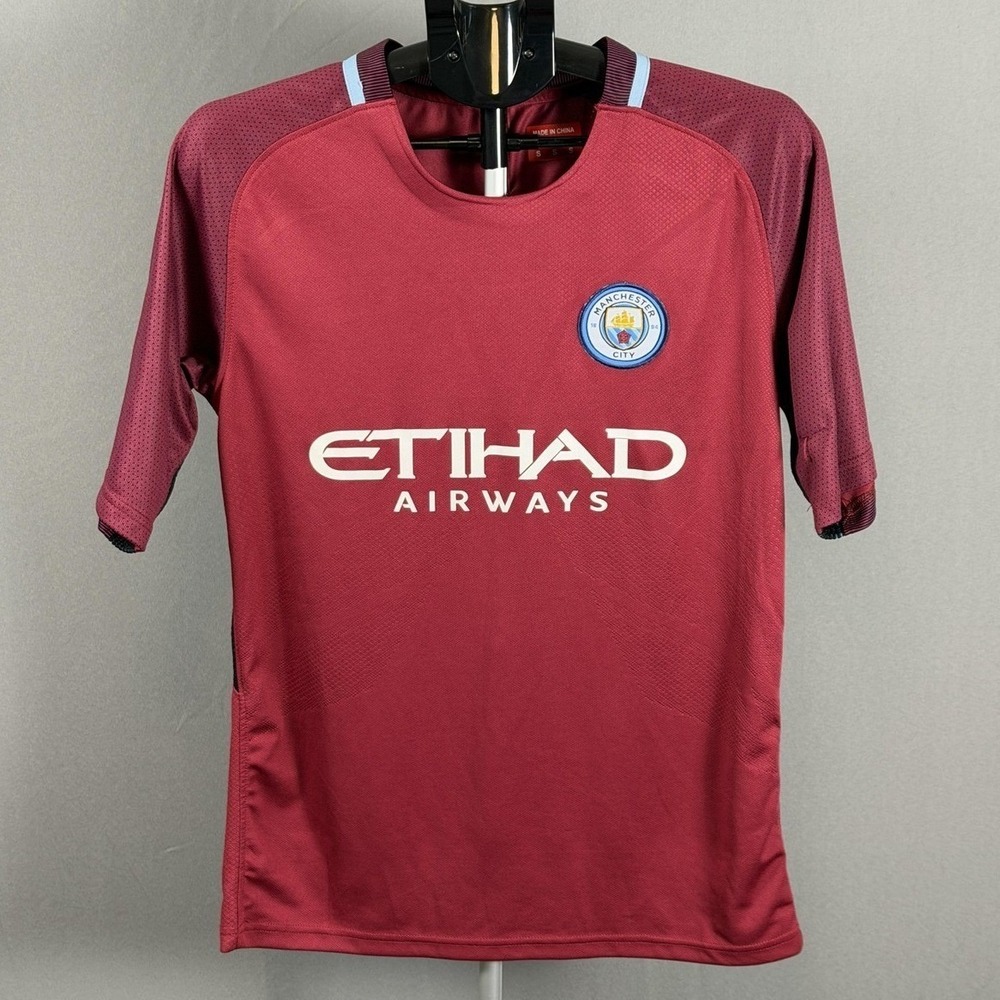 Manchester City Jersey Shirt Mens Small‎ Maroon Soccer CORAS 11 Etihad Airways